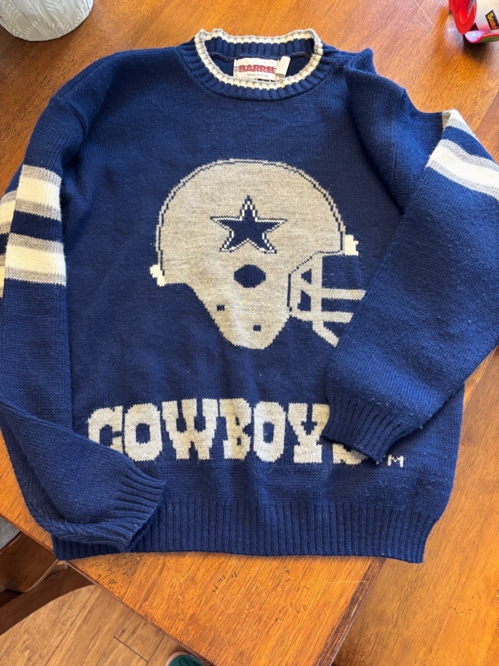 Rare Vintage Barrel 1980s Dallas Cowboys Navy Crewneck Sweater women’s XL